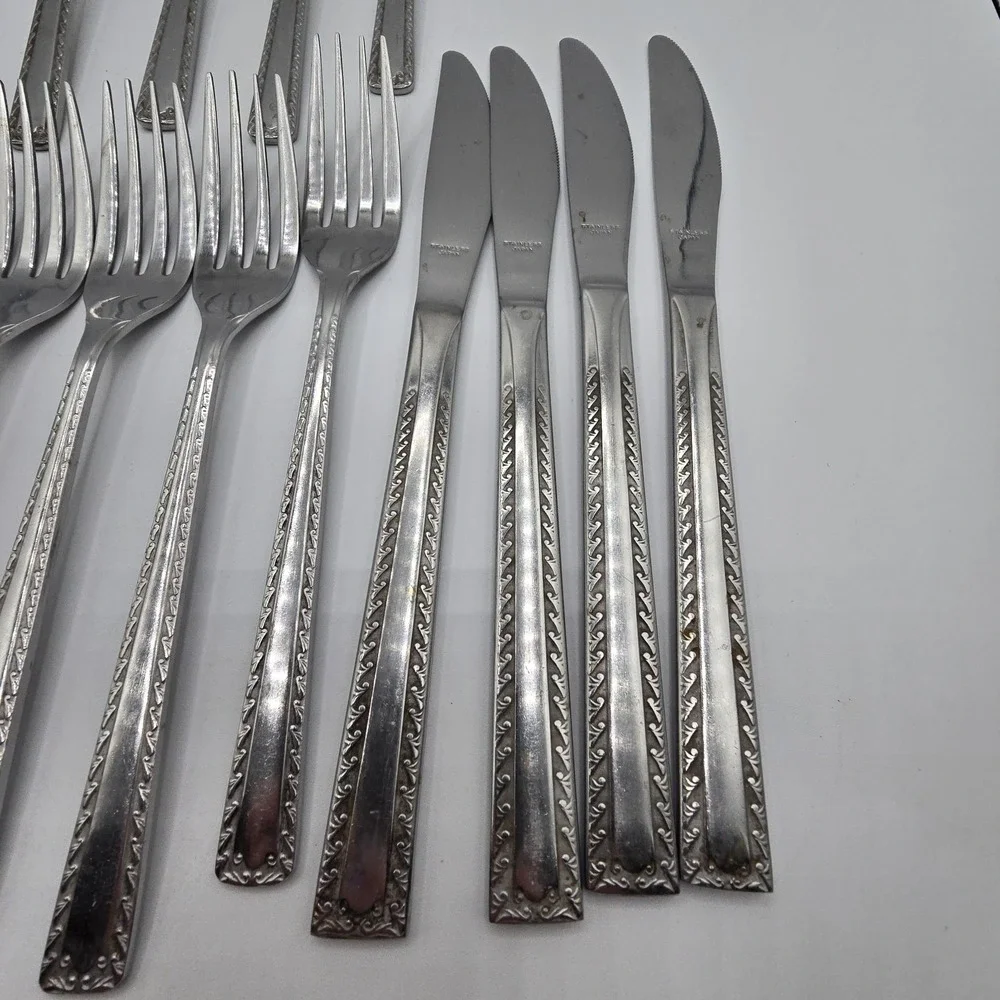 Vtg Lot of 18 WATERTOWN Mid-Century Stainless Steel Flatware Japan Spoon‎ Fork +